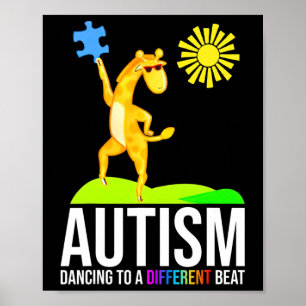 Affiche L'Autisme Danser À Un Autre Beat Fun Sensibilisati