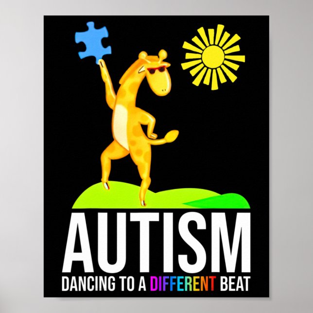 Affiche L'Autisme Danser À Un Autre Beat Fun Sensibilisati (Devant)