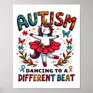 Affiche L'Autisme Danser Pour Être Un Différent Beat Cute