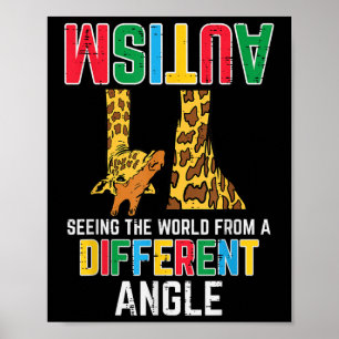 Affiche L'autisme de la girafe à la vue d'un monde différe
