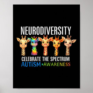 Affiche L'autisme Embrasser La Neurodiversité Célébrer Le