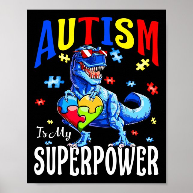 Affiche L'autisme est ma superpuissance Sensibilisation su (Devant)