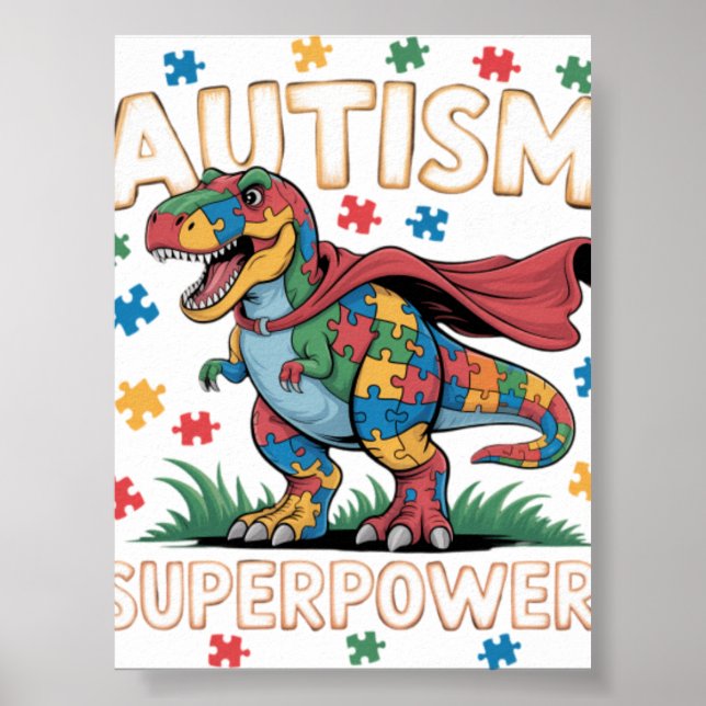 Affiche L'autisme est mon superpouvoir Sensibilisation à l (Devant)