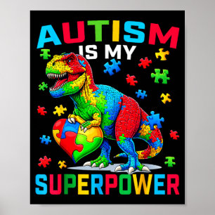 Affiche L'autisme est un super pouvoir autisme sensibilisa