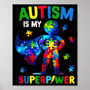 Affiche L'autisme est un superpouvoir autisme sensibilisat