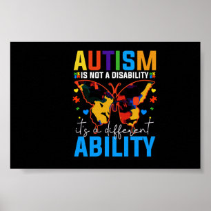 Affiche L'Autisme N'Est Pas Un Handicap, C'Est Un Différen