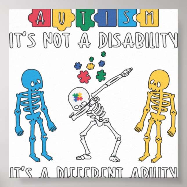 Affiche L'autisme n'est pas un handicap, c'est une abi dif (Devant)