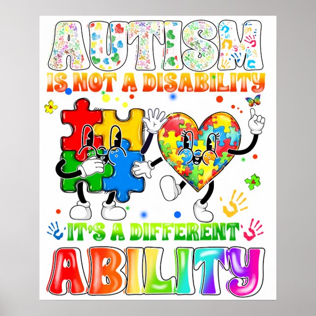 Affiche l'autisme n'est pas un handicap c'est une capacité (Devant)