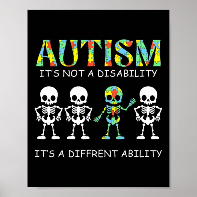 Affiche L'autisme n'est pas un handicap C'est une capacité (Devant)