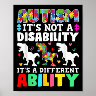Affiche L'Autisme N'Est Pas Un Handicap C'Est Une Capacité