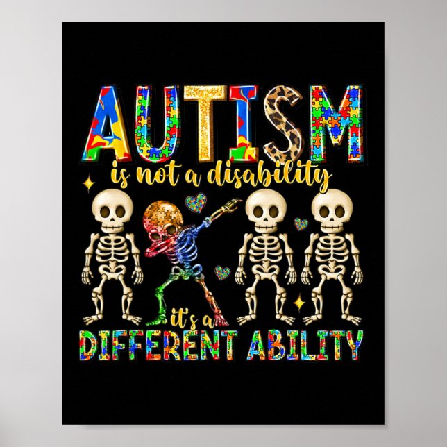 Affiche L'autisme n'est pas un handicap C'est une capacité (Devant)