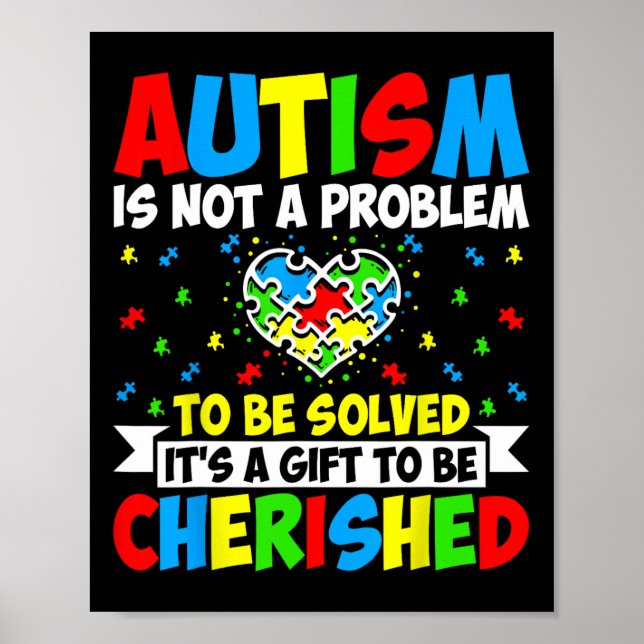 Affiche L'Autisme N'Est Pas Un Problème À Résoudre - L'Aut (Devant)