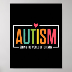 Affiche L'Autisme Voit Le Monde Différemment L'Autisme