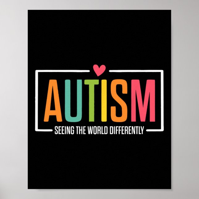 Affiche L'Autisme Voit Le Monde Différemment L'Autisme (Devant)