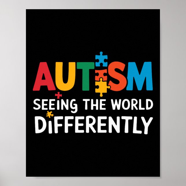Affiche L'Autisme Voit Le Monde Différemment L'Autisme (Devant)