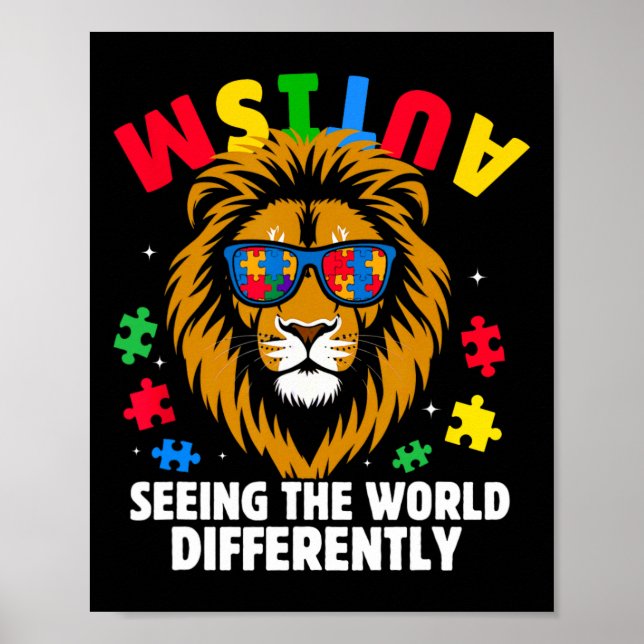 Affiche L'autisme Voit Le Monde Différemment Sensibilisati (Devant)