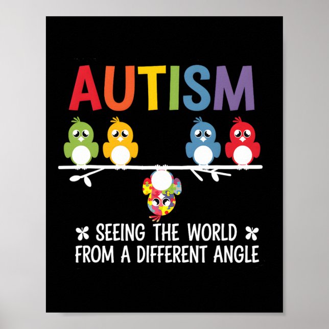 Affiche L'Autisme Voit Le Monde D'Un Autre Angle Coupé (Devant)