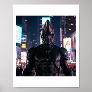 Affiche L'autocollant Chasseur de Foudre Bleu de Cowary