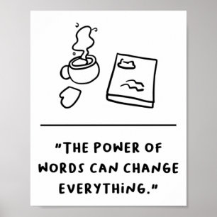 Affiche L'autocollant Le pouvoir des mots peut tout change