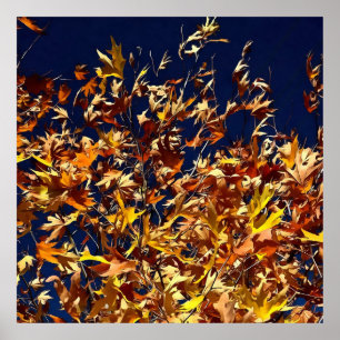 Affiche L'automne artistique part contre le ciel bleu prof