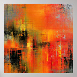 Affiche L'automne dans l'abstrait