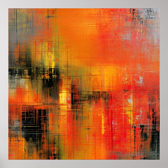 Affiche L'automne dans l'abstrait (Devant)