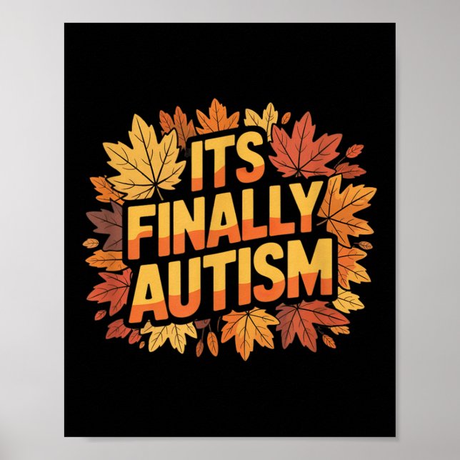 Affiche L'automne dernier de l'autisme (Devant)