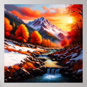 Affiche L'automne devient hiver