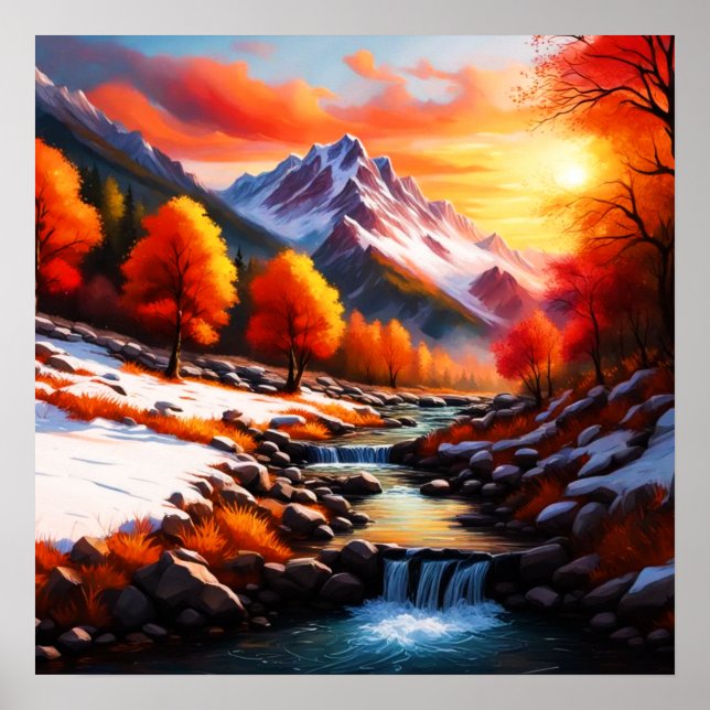 Affiche L'automne devient hiver (Devant)