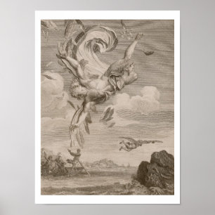 Affiche L'automne d'Icare, 1731 (gravure)