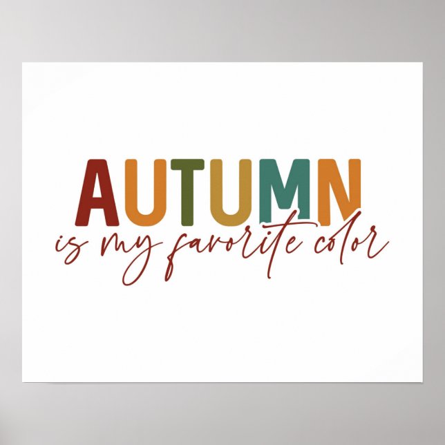 Affiche L'automne est ma couleur préférée (Devant)