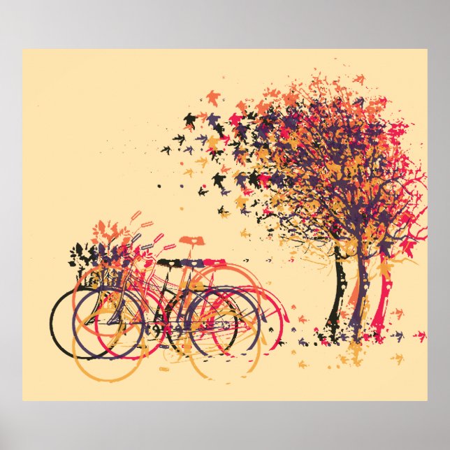 Affiche L'automne laisse les arbres #3 (Devant)