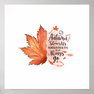 Affiche L'automne montre à quel point c'est beau de laisse