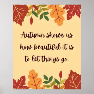 Affiche L'Automne Nous Montre À Quel Point La Citation Est