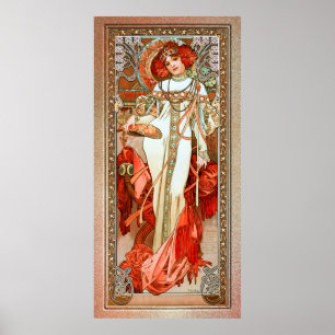 Affiche L'Automne par Alphonse Mucha