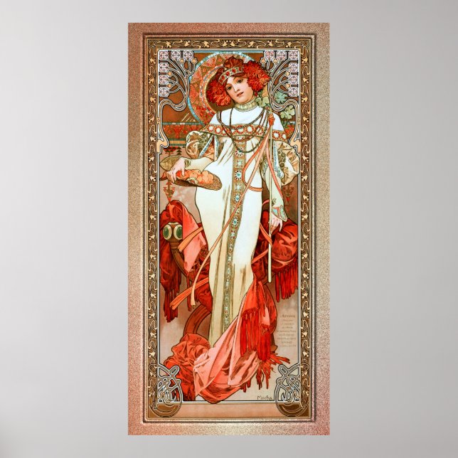 Affiche L'Automne par Alphonse Mucha (Devant)