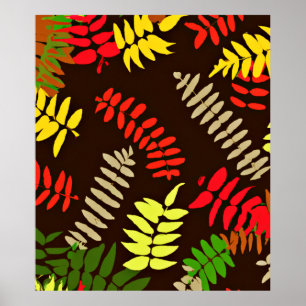 Affiche L'automne quitte l'art Motif