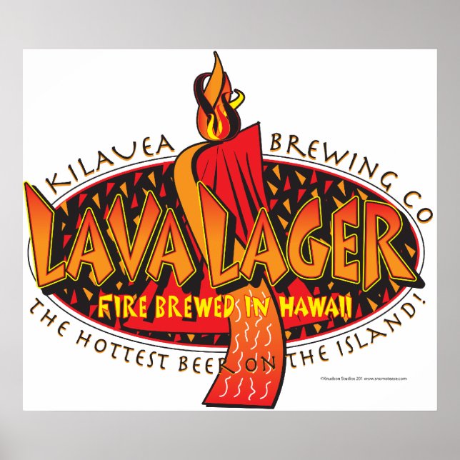 Affiche Lava Lager Bière hawaïenne (Devant)