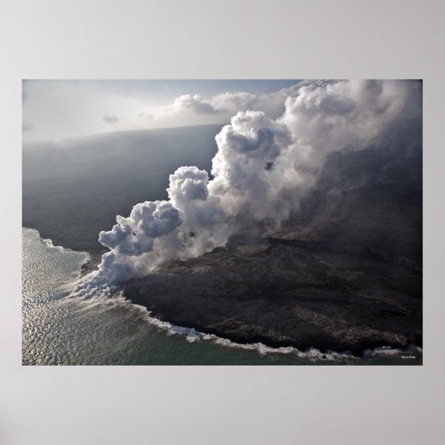 Affiche Lava rencontre la mer - Hawaii (Devant)
