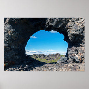 Affiche Lava window at Dimmuborgir, Myvatn area - Iceland