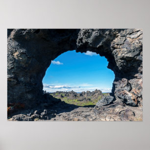 Affiche Lava window at Dimmuborgir, Myvatn area - Iceland