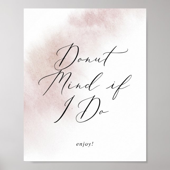 Affiche Lavage à l'aquarelle | Signature Blush Donut Mind  (Devant)
