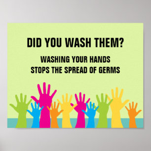 Affiche Lavage des Mains Arrêtez la Propagation des Germes