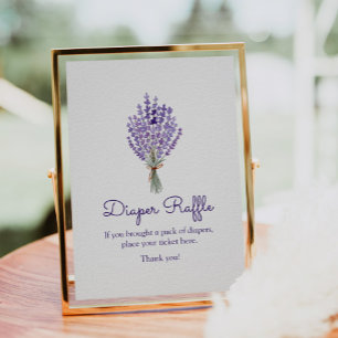 Affiche Lavande Bouquet Aquarelle Déchets Raffin