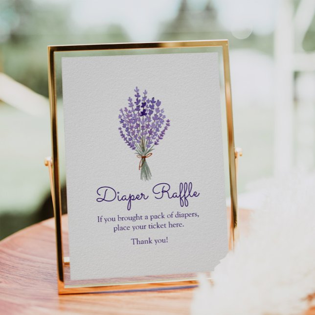 Affiche Lavande Bouquet Aquarelle Déchets Raffin (Créateur téléchargé)