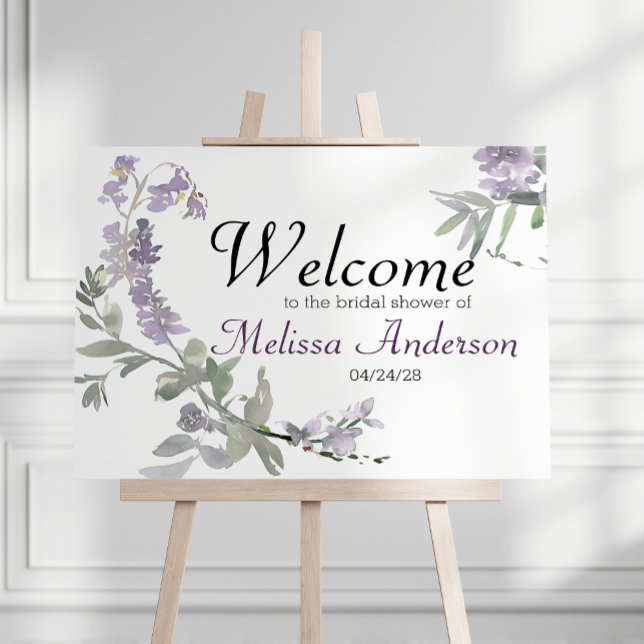 Affiche Lavande de Fleurs Sauvages à l'Aquarelle (Créateur téléchargé)