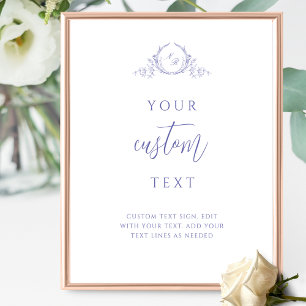 Affiche Lavande de texte personnalisée, Signe Mariage de m