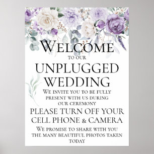 Affiche Lavande Purple Peonies Blanches Roses Mariage