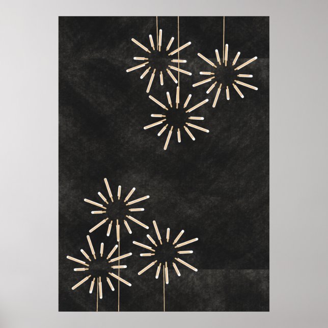 Affiche Lave-chaux foncé industriel moderne (Devant)