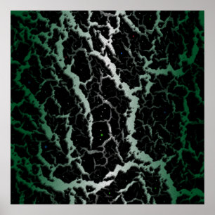 Affiche Lave de l'espace craqué - blanc/forêt
